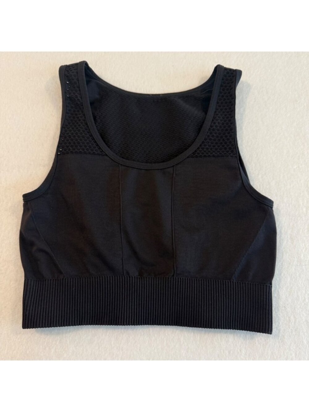 Fabletics Seamless Mesh Sports Bra Women Small Black